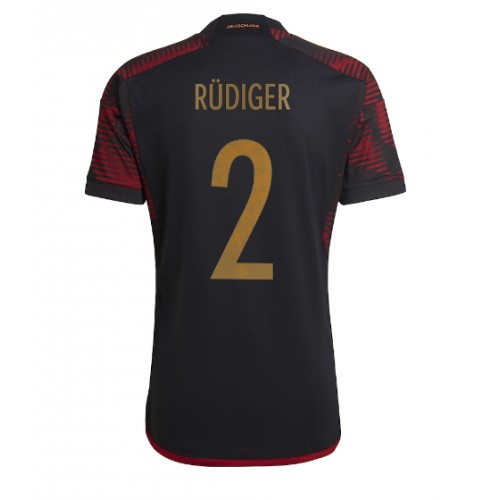 Tyskland Antonio Rudiger #2 Udebanetrøje VM 2022 Kort ærmer